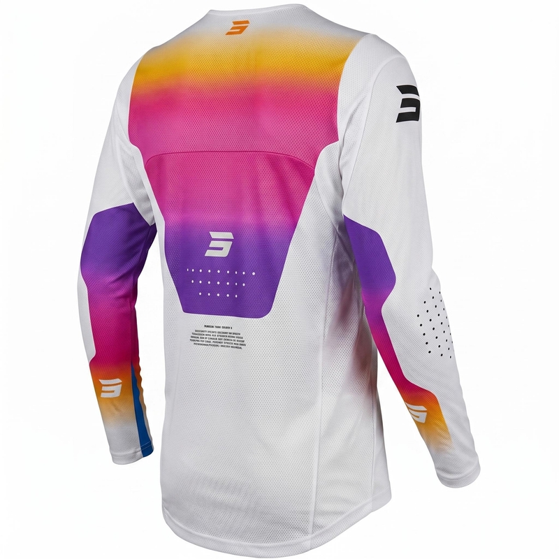 Maillot de motocross Shot Contact Stream blanc