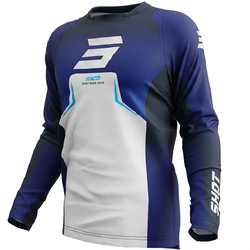 Maillot de motocross Shot Devo Future bleu