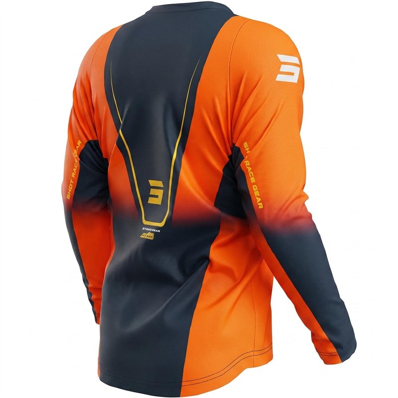 Maillot de motocross Shot Devo Future bleu-orange