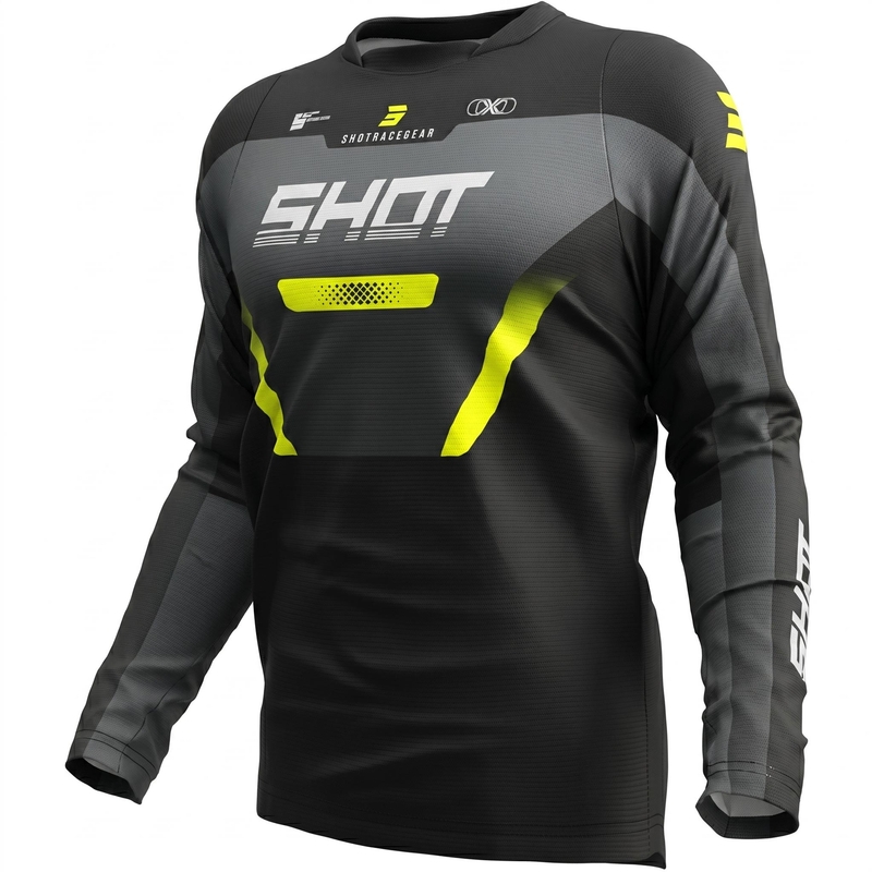 Maillot de motocross Shot Devo Struck gris