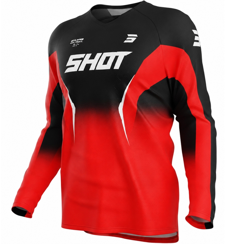 Maillot de motocross Shot Draw Clash rouge