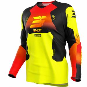 Maillot de motocross enfant Shot Draw Rocket jaune fluo