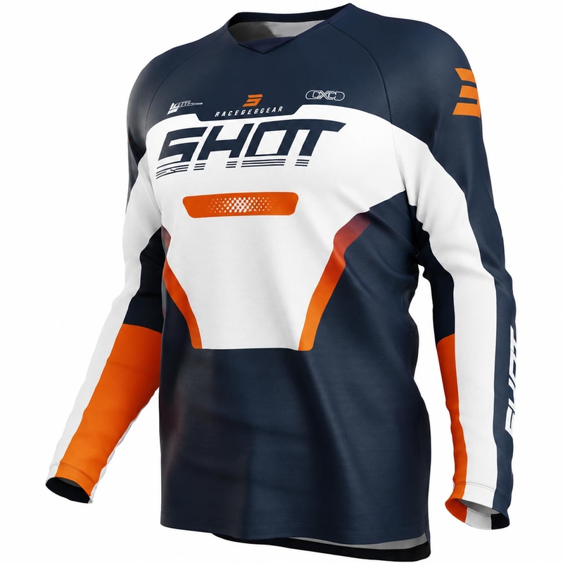 Maillot de motocross enfant Shot Draw Struck bleu-orange