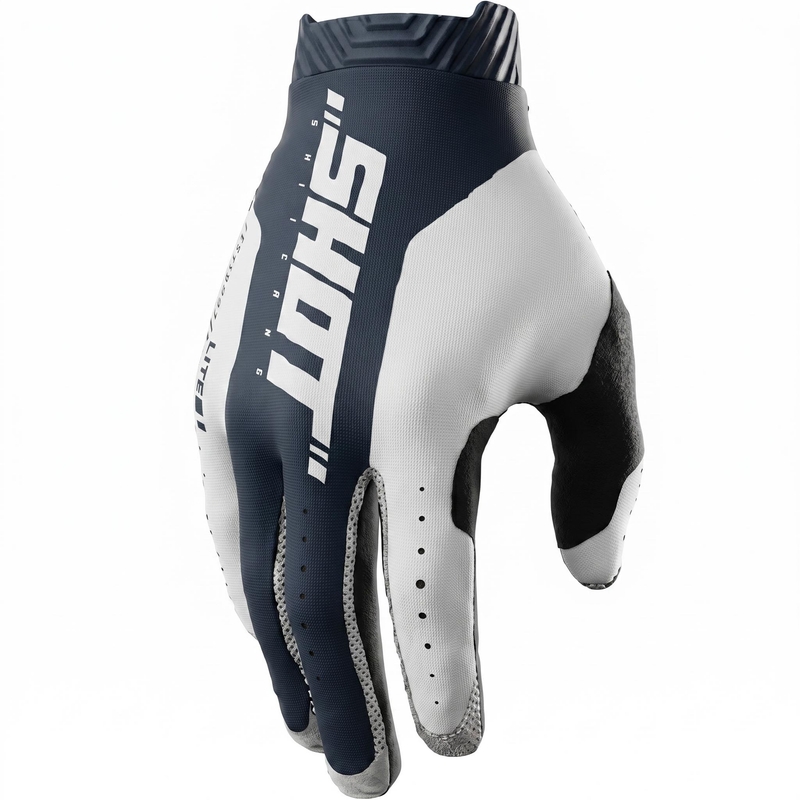 Gants de motocross Shot Lite Skin bleus