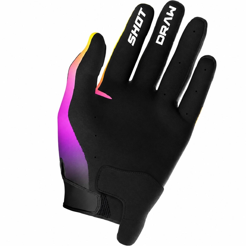 Gants de motocross Shot Draw Shade rose-jaune fluo