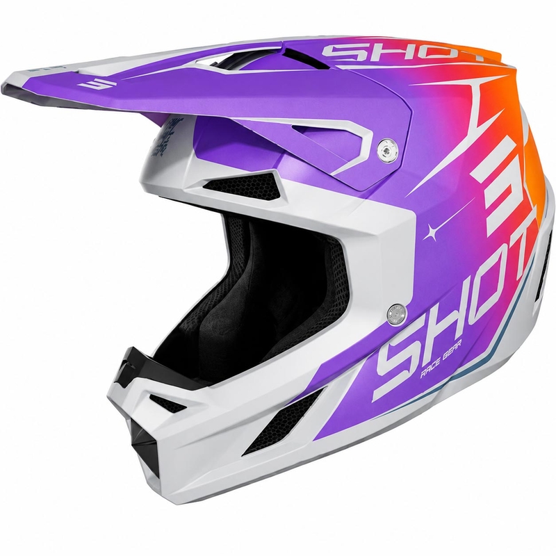 Casque de motocross Shot Speed Side violet mat