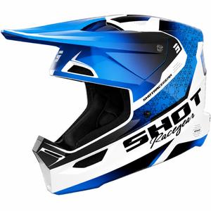 Casque de motocross enfant Shot Furious Stream bleu brillant