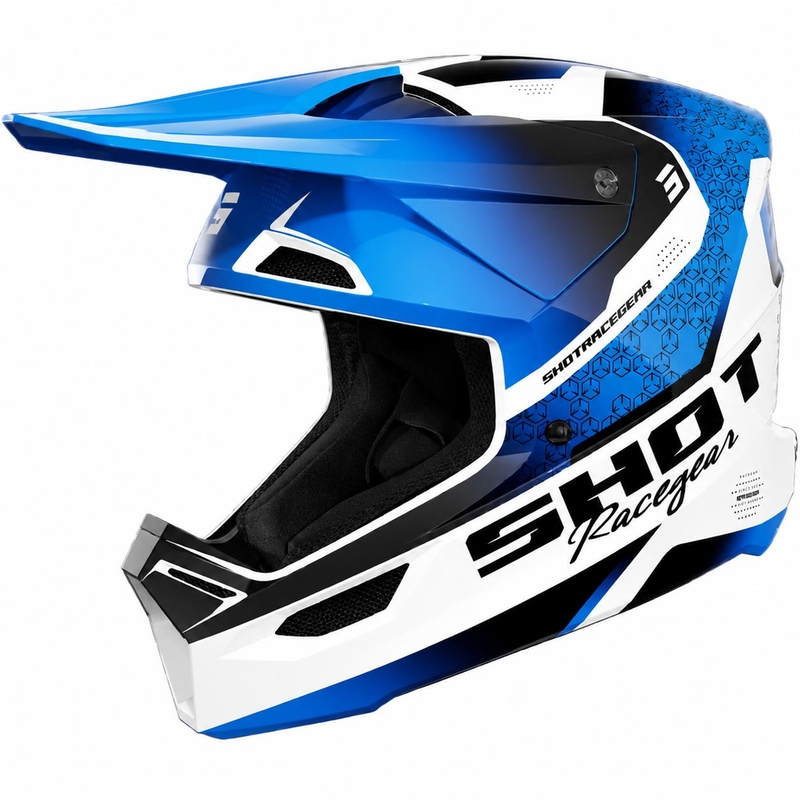 Casque de motocross enfant Shot Furious Stream bleu brillant