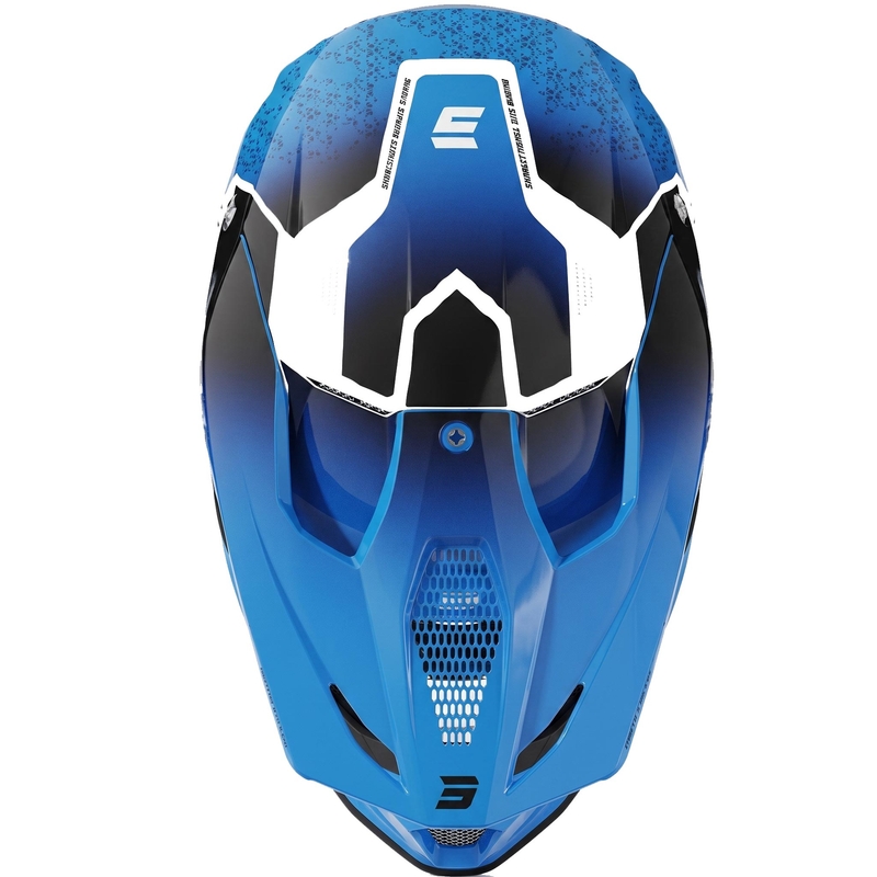Casque de motocross enfant Shot Furious Stream bleu brillant