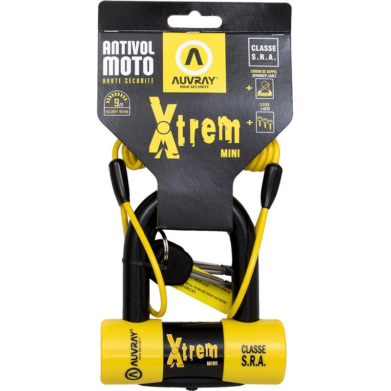 Auvray XTREM Mini antivol de disque de frein 16 mm jaune