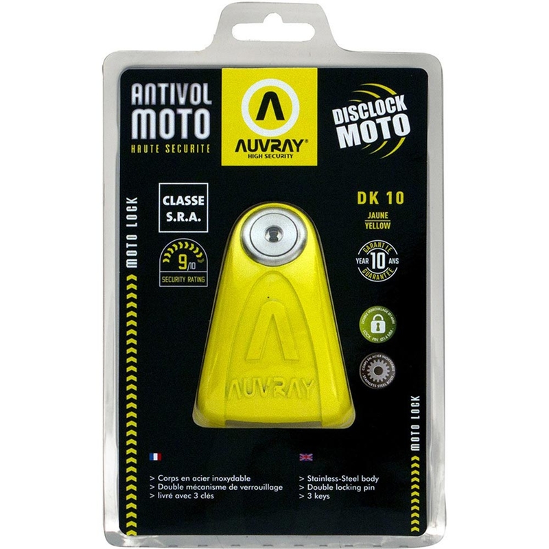 Antivol de disque de frein Auvray DK 10 jaune