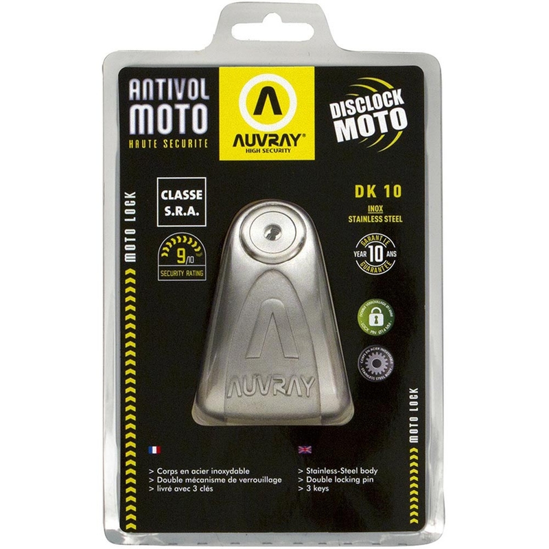 Auvray DK 10 antivol de disque de frein acier argent