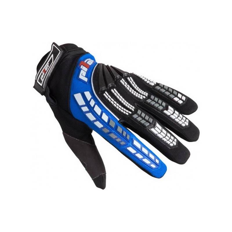 Gants de moto MX Pilot noir/bleu