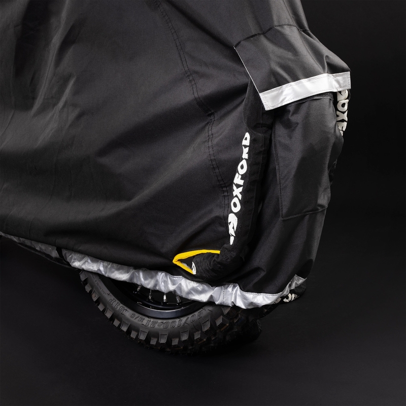 Housse de moto Oxford Stormex Pro (avec compartiment à bagages) noire