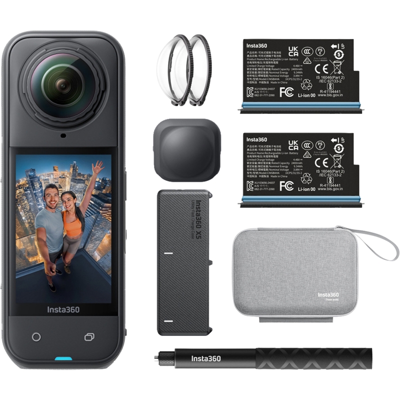 Caméra d'action Insta360 X5 Essentials Bundle noire