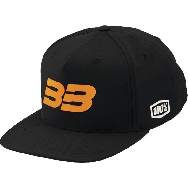 Casquette 100% BB33 Snapback noir-orange