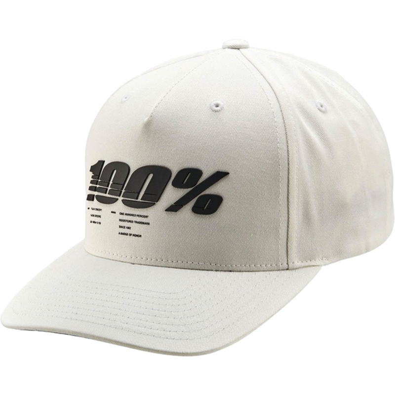 Casquette 100% Staunch Snapback blanc
