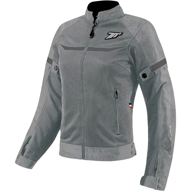 Veste moto femme Seventy Degrees SD-JR30.2 Mojave gris clair