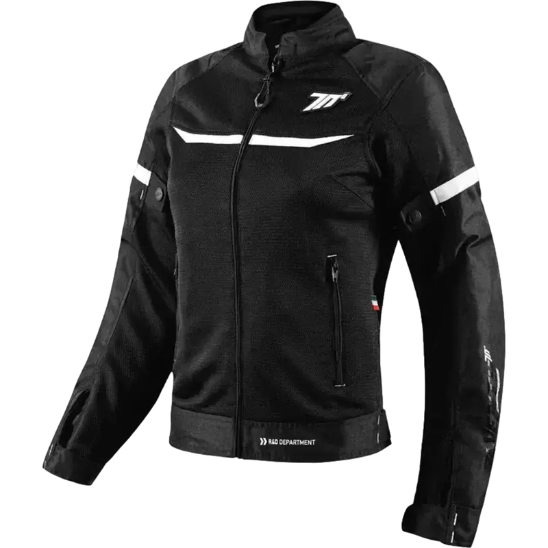 Veste moto femme SEVENTY DEGREES SD-JR30.2 Mojave noir et blanc