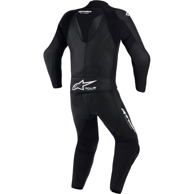 Combinaison Alpinestars GP Force V2 deux pièces en cuir noir et blanc