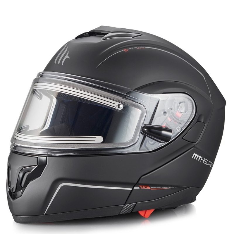 Casque moto MT Atom noir mat soldes