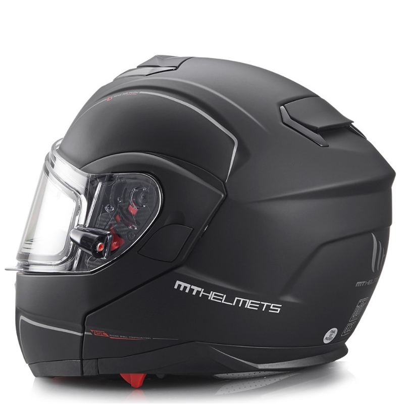 Casque moto MT Atom noir mat soldes