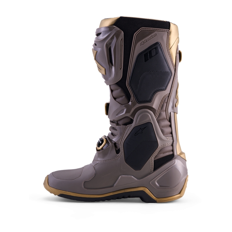 Bottes de moto Alpinestars TECH 10 Limited Edition AIR GOLD Marron Or