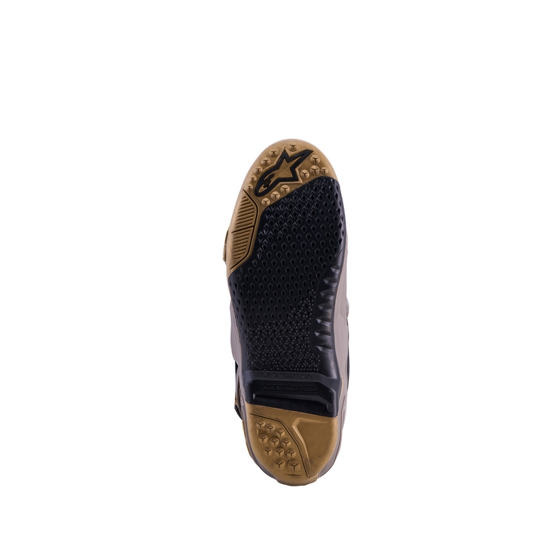 Bottes de moto Alpinestars TECH 10 Limited Edition AIR GOLD Marron Or