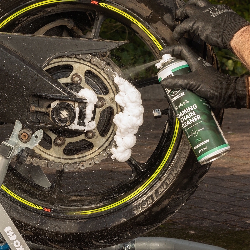 Nettoyant mousse pour chaînes de motos/vélos MENTHE 500 ml