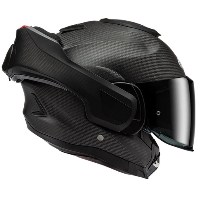 Casque de moto modulable HJC F100 CARBON noir mat