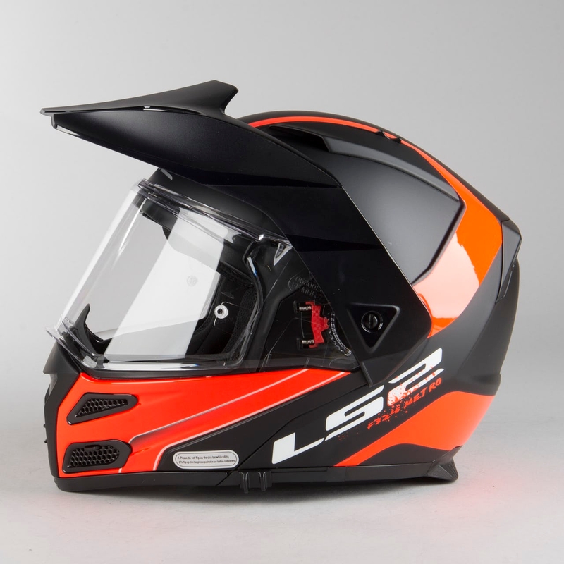 Vyklápěcí přilba LS2 FF324 Metro EVO Rapid černo-oranžová výprodej