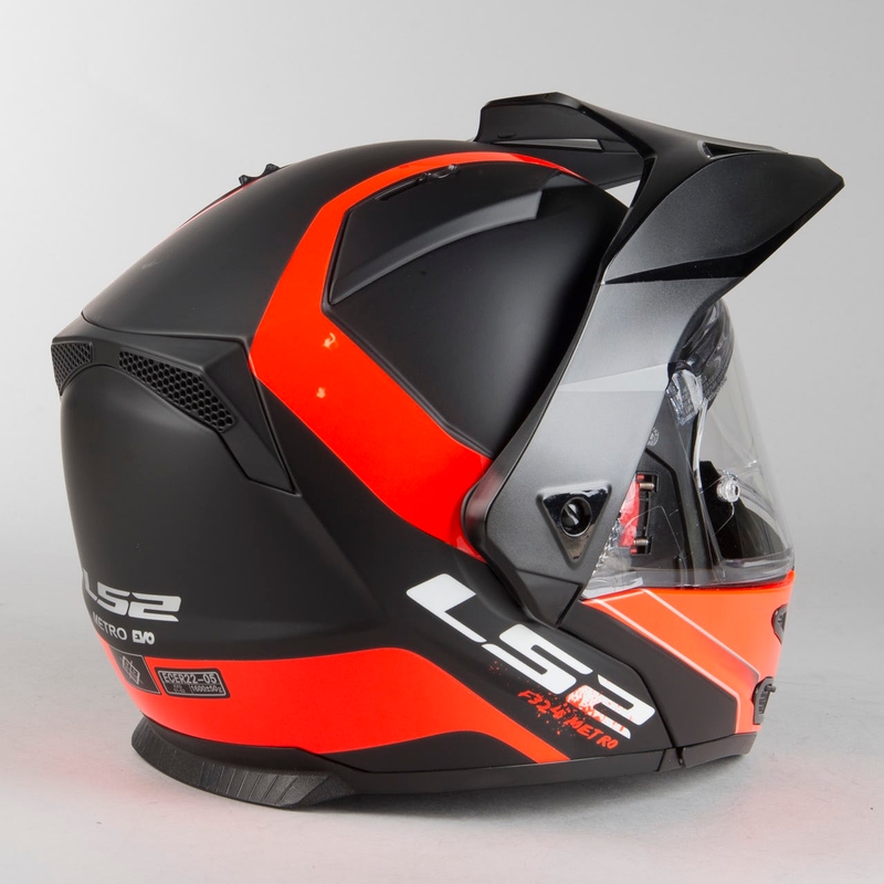 Vyklápěcí přilba LS2 FF324 Metro EVO Rapid černo-oranžová výprodej