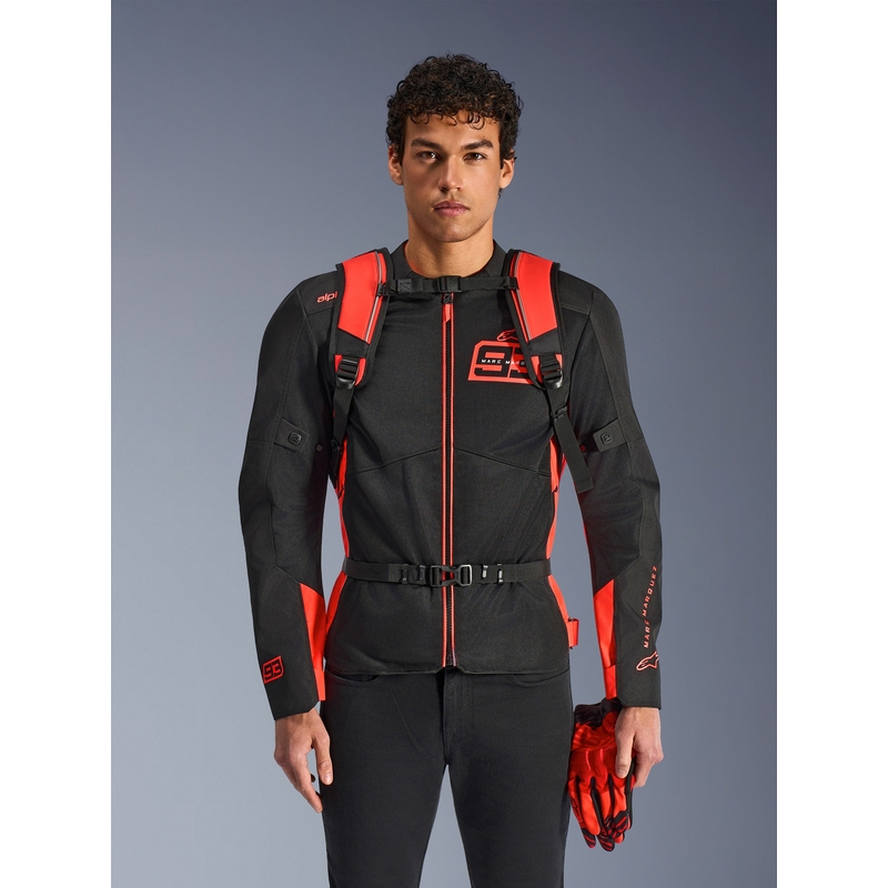 Sac à dos Alpinestars AMP-3 MM93 rouge fluo-rouge-noir 17 l