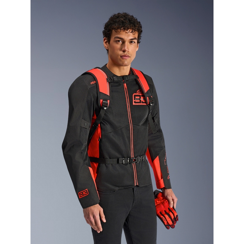 Sac à dos Alpinestars AMP-3 MM93 rouge fluo-rouge-noir 17 l