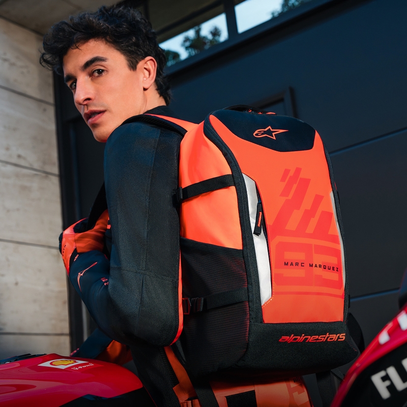 Sac à dos Alpinestars AMP-3 MM93 rouge fluo-rouge-noir 17 l