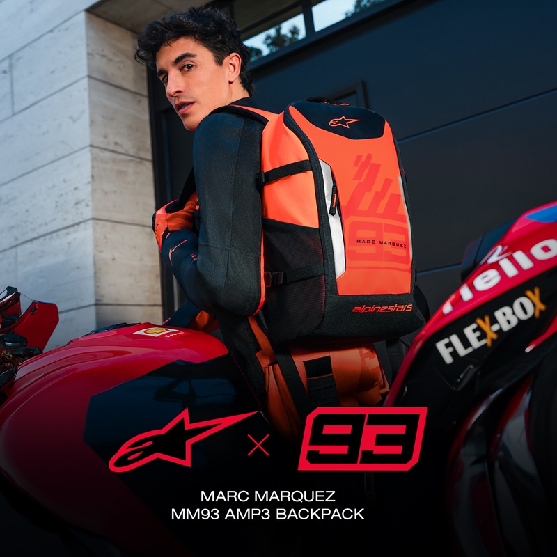 Sac à dos Alpinestars AMP-3 MM93 rouge fluo-rouge-noir 17 l
