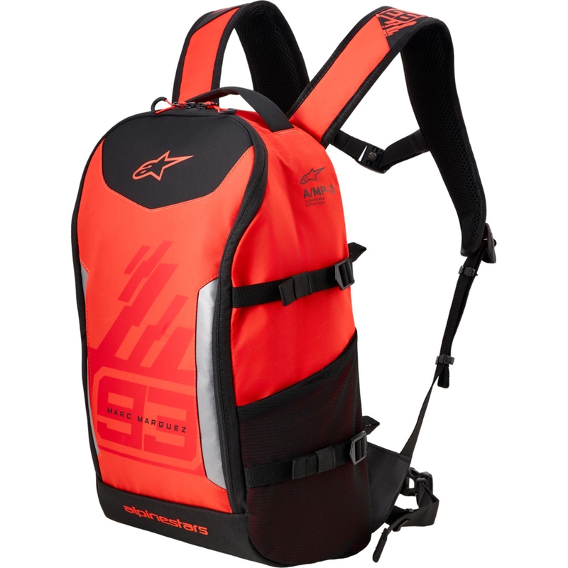 Sac à dos Alpinestars AMP-3 MM93 rouge fluo-rouge-noir 17 l