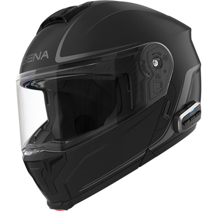 Casque de moto modulable avec oreillette SENA Outrush 2 noir mat