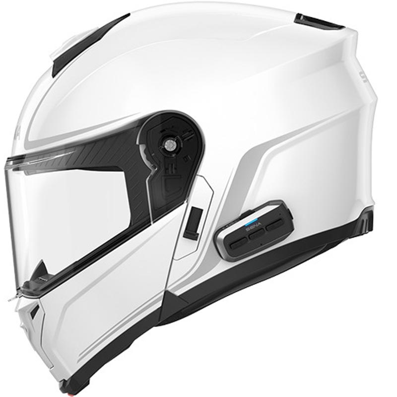 Casque de moto modulable avec oreillette SENA Outrush 2 blanc