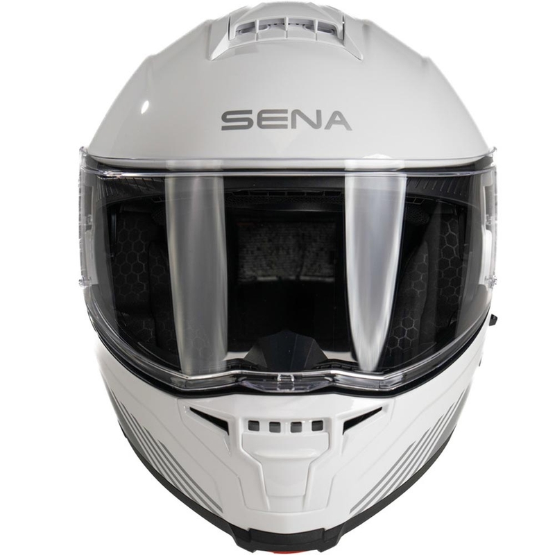 Casque de moto modulable avec oreillette SENA Specter blanc