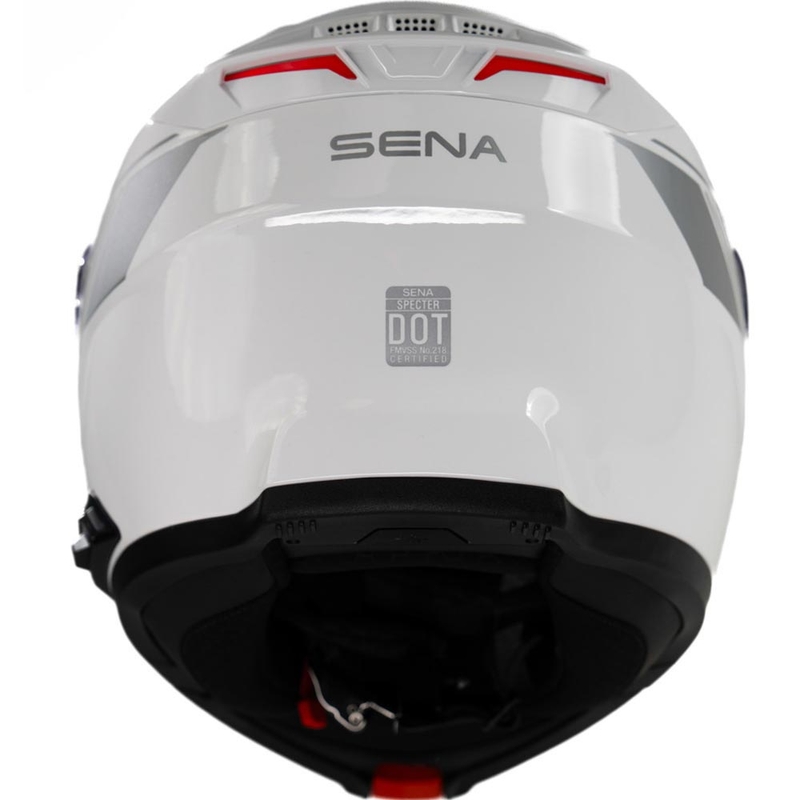 Casque de moto modulable avec oreillette SENA Specter blanc