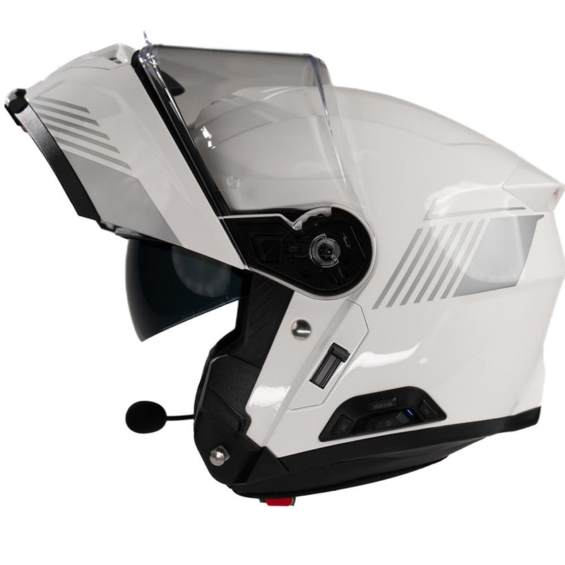 Casque de moto modulable avec oreillette SENA Specter blanc