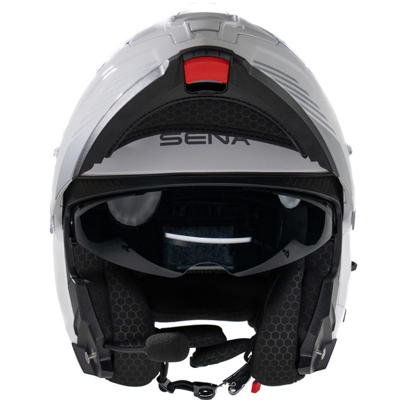 Casque de moto modulable avec oreillette SENA Specter blanc
