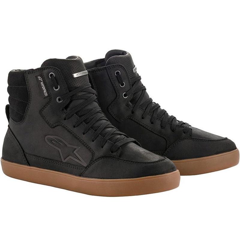 Bottes de moto Alpinestars J-6 étanches en caoutchouc noir