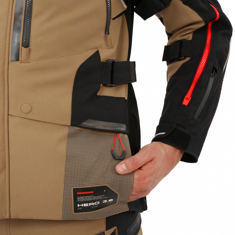 Veste de moto Shima Hero 3.0 marron