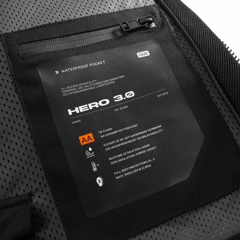 Blouson de moto Shima Hero 3.0 gris-noir