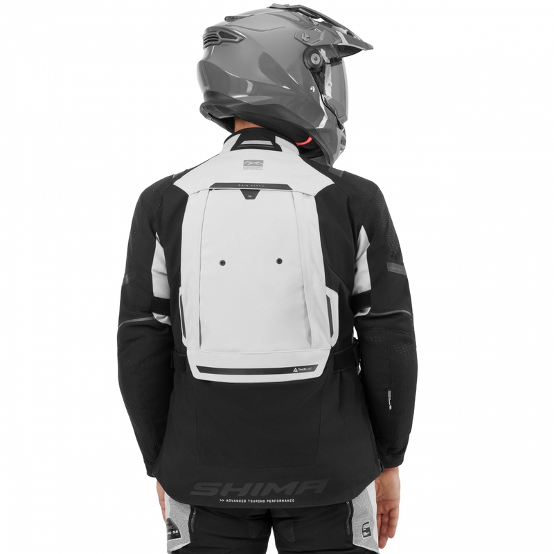Blouson de moto Shima Hero 3.0 gris-jaune fluo