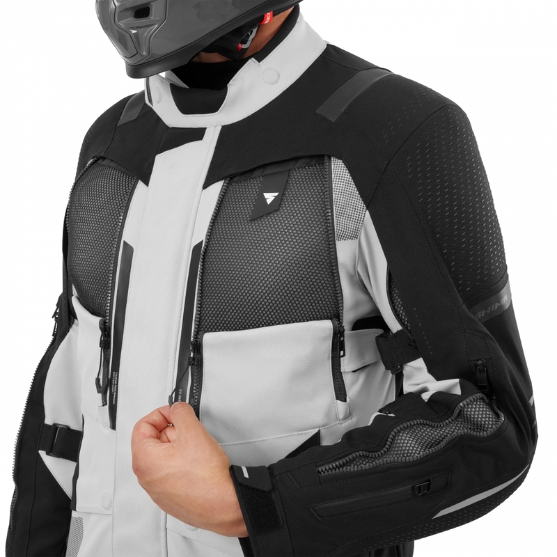 Blouson de moto Shima Hero 3.0 gris-jaune fluo