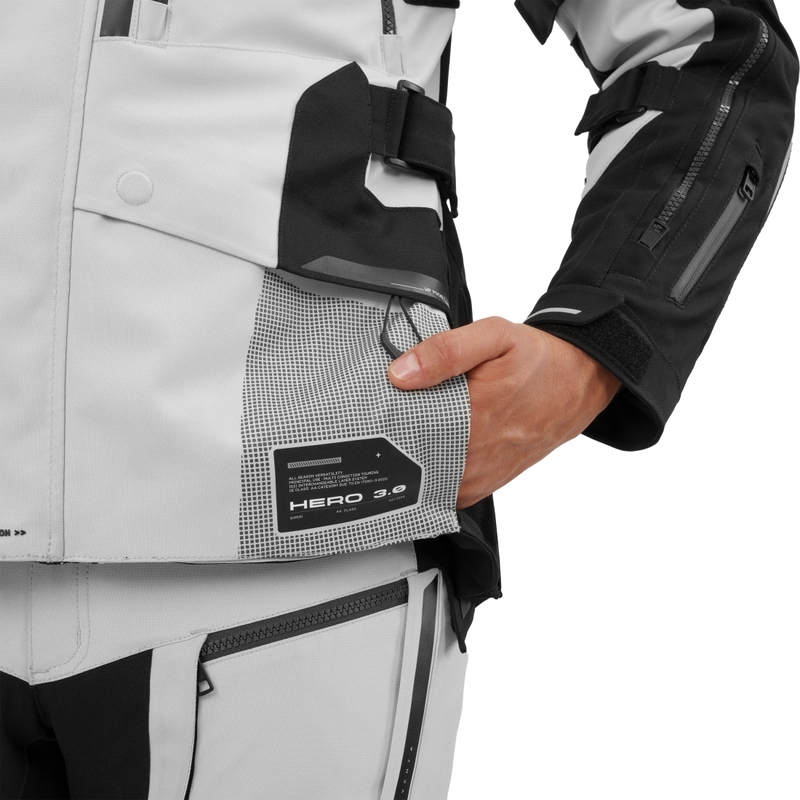 Blouson de moto Shima Hero 3.0 gris-jaune fluo