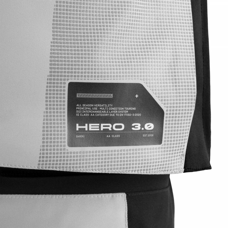 Blouson de moto Shima Hero 3.0 gris-jaune fluo